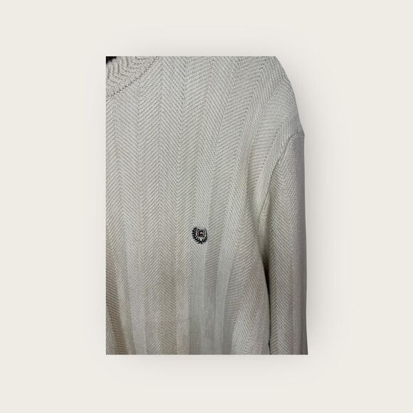 Chaps Cream Knit Chunky Sweater Mens Size XL - Picture 3 of 4